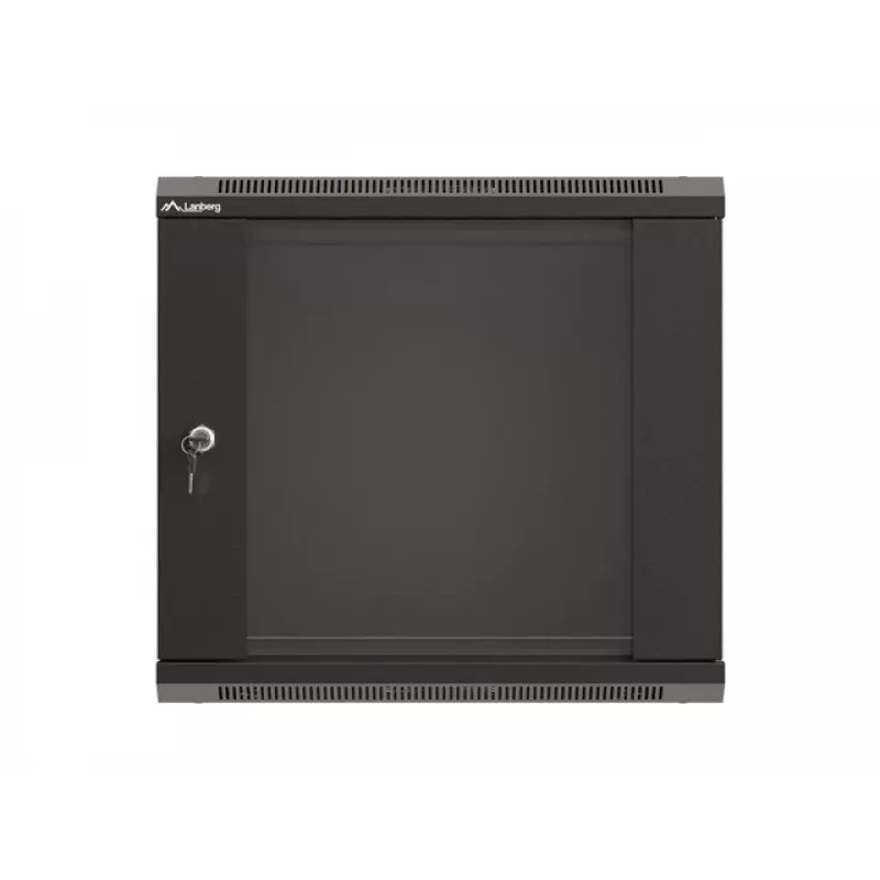Wandmontage rack LANBERG WF03-5309-10B, 9U, 500×350×540 mm, max. belasting 60 kg, zwart
