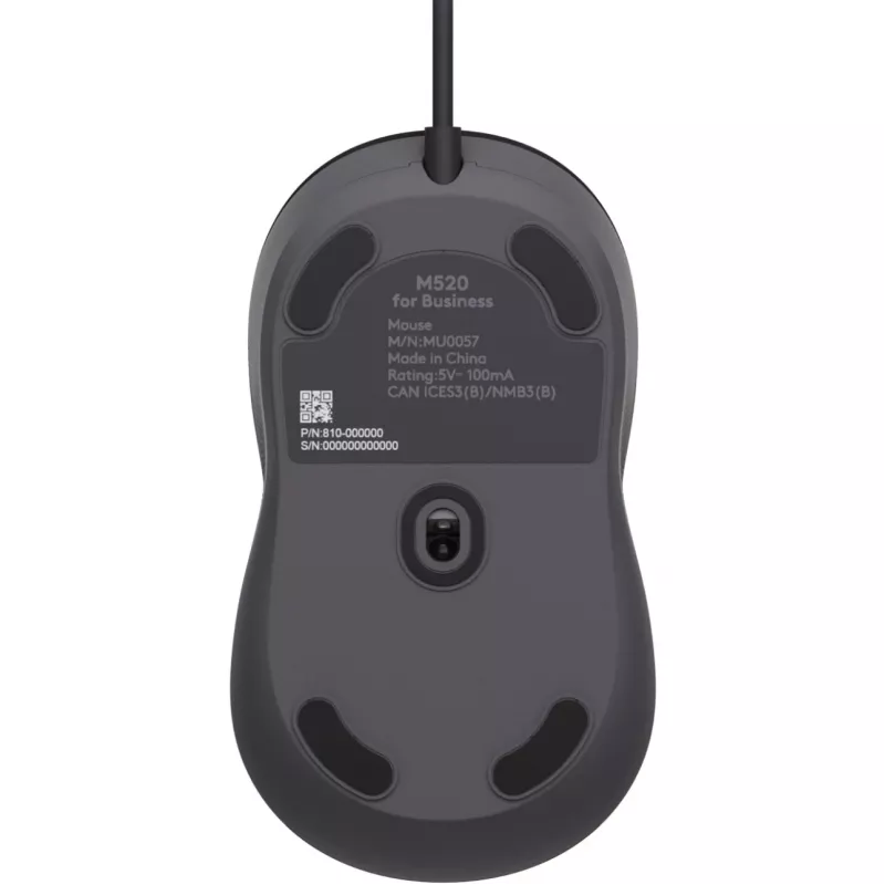 Logitech Signature Wired M520 for Business optische bedrade muis USB-C Plug-and-Play Windows/Mac/Chrome/PC/laptops - grafiet