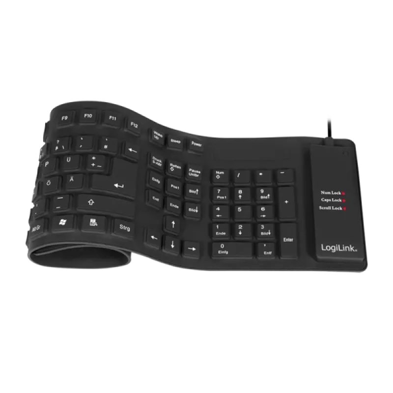 Toetsenbord LogiLink ID0019A universeel USB QWERTZ Duits zwart