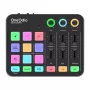 Audiomixer en USB-soundcard OneOdio Solocaster – compacte desktop-interface voor streaming en opnemen