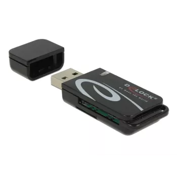 Kaartlezer DeLOCK Mini USB 2.0 met SD- en micro-SD-slot