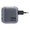 Vention GaN-oplader FEXH0-EU 70W — 2x USB-C + 1x USB-A, PD 70W, 100–240V