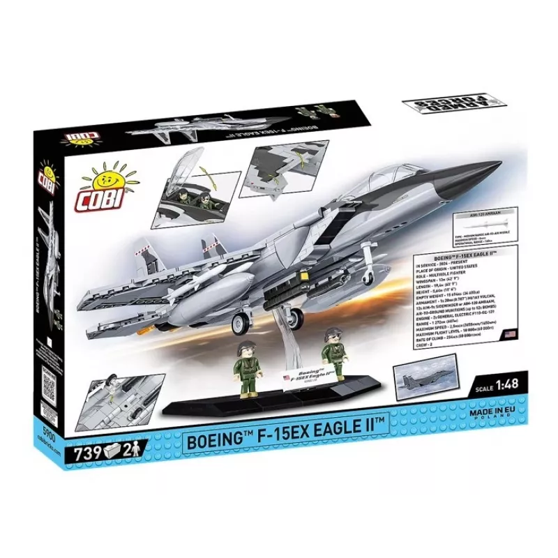 Cobi bouwstenen Boeing F-15EX Eagle II modelset COIB-5900, verzamelbare schaalbouwset