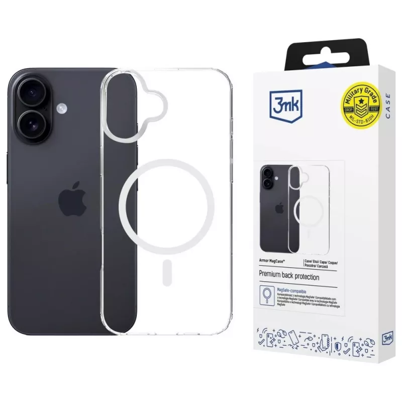Beschermhoes 3MK Armor MagCase voor Apple iPhone 16 Plus – robuust slank-fit design