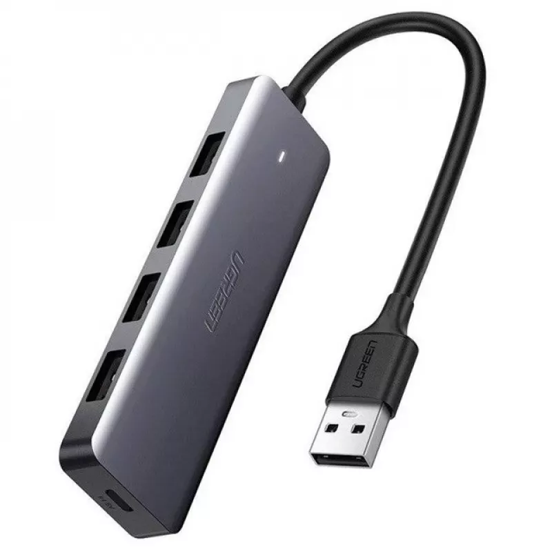 Ugreen hub 4-in-1 USB-C-adapter naar 4× USB 3.0 + USB-C grijs