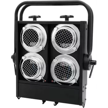 Halogeen-blinder EUROLITE Audience Blinder 4×PAR-36 zwart — 4-lampen podiumblinder