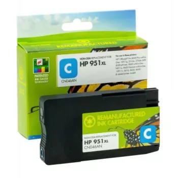 Compatibel Static-Control Hewlett-Packard 951XL (CN046AE) nieuwe chip, cyaan, 1500 pagina's