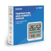 Binnenruimte temperatuur- en vochtigheidssensor SAVIO CT-01/W, LCD-display, -10–55 °C, 10–99 % rV, batterij CR2032