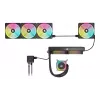Corsair CO-9051001-WW iCUE LINK QX120 RGB behuizingsventilator, 120 mm, PWM, met temperatuursensor, zwart
