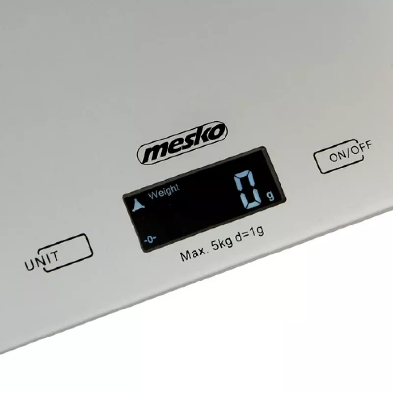 Mesko | Keukenweegschaal | MS 3145 | Maximale belasting 5 kg | Verdeling 1 g | Weergavetype lcd | Zilver