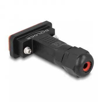 DeLOCK D-Sub 15-pins stekker met behuizing IP67 waterdicht