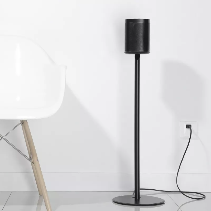 Vloerstandaard MACLEAN MC-841 voor één Sonos-luidspreker, in hoogte verstelbaar, stabiele basis