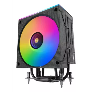 Luchtkoeler TACENS Mars Gaming MCPU-LCD, 120 mm ventilator, TDP 300 W, ondersteunt LGA1700/1200/115x/1366 en AM4/AM5, zwart