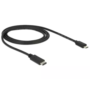 DeLOCK - USB-kabel - 5-polig Micro-USB Type-B (M) - 24-polig USB Type-C (M) - 1,0 m (USB 3.1) - zwart (83602)