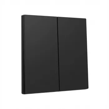 Gira wip 2-voudig System 55 zwart – afdekkinginzetstuk voor twee schakelaars (model 3295005)