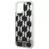 Karl Lagerfeld KLHCP14MLMNMK iPhone 14 Plus 6.7 hardcase zwart / zwart Liquid Glitter Monogram