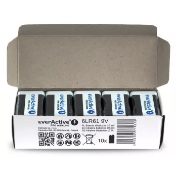 Batterij alkalisch EverActive Pro Alkaline 6LR61 9V