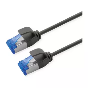 ROLINE Patchkabel Cat.6A (Klasse EA) S/FTP (PiMF), LSOH, PoE, zwart, 1 m