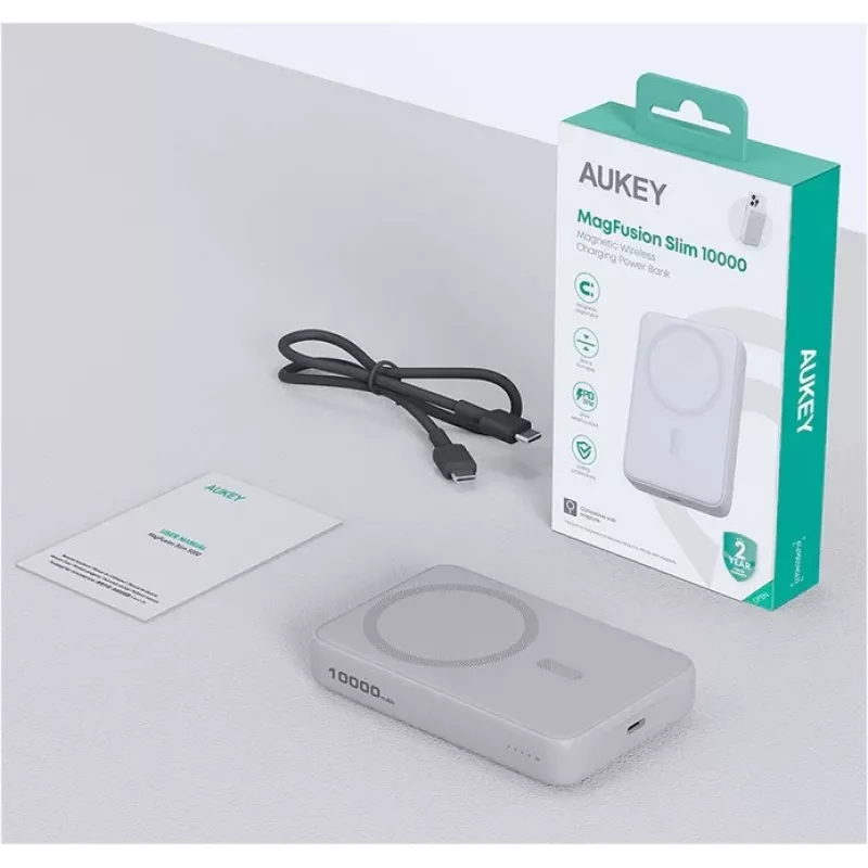 Draagbare powerbank PB-MS04 wit 10000mAh
