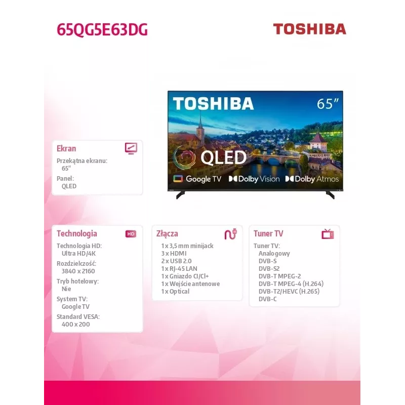 TV QLED 65 inch 65QG5E63DG