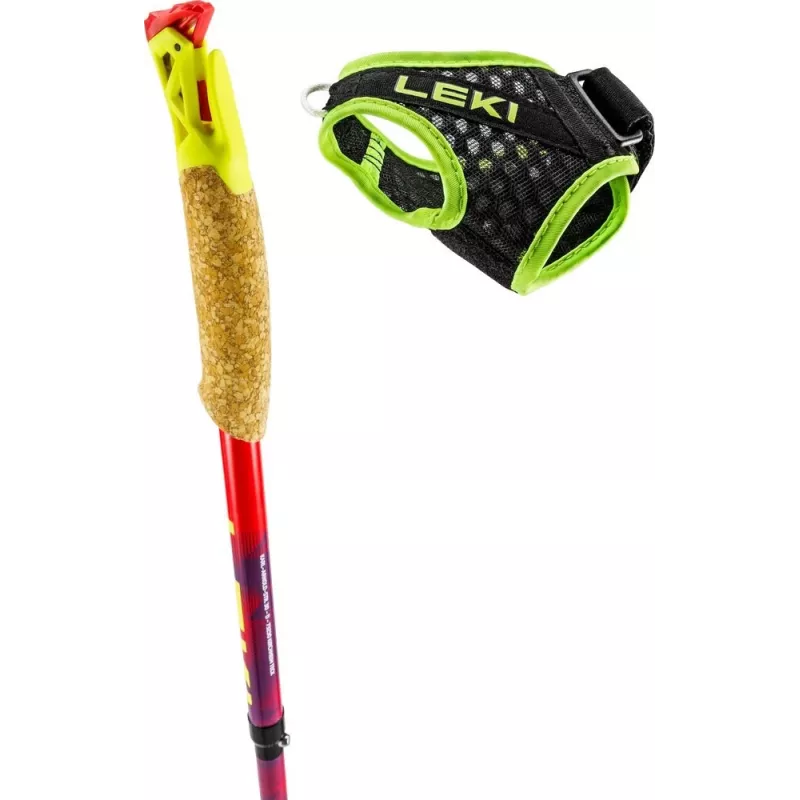 Trekkingstokken Leki TRL Ultratrail FX One 115 cm, rood