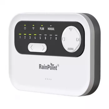 Sprinklerbesturing RainPoint HIC801W WiFi — 8-zone beregeningscomputer, Wi-Fi-connectiviteit