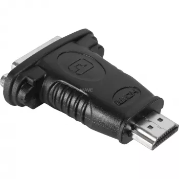 Wentronic Goobay HDMI™ / DVI-D-adapter, HDMI standard-stekker (Type A), zwart – 19-pol. HDMI™-stekker>DVI-D (24+1) bus (68098)