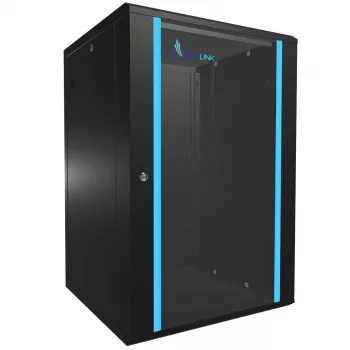Wandgemonteerde rack Extralink rackmount-kast 18U 600x600 zwart sleutelslot