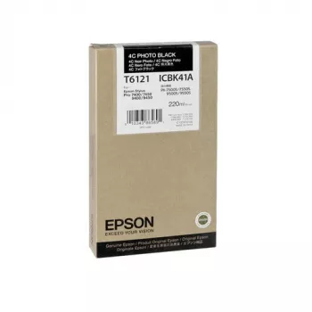 Epson singlepack foto zwart T612100 220 ml
