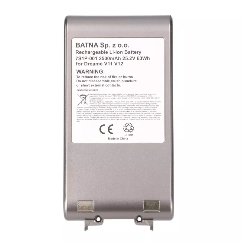 Vervangende accu Extralink voor Dreame V11 V12 V11SE V12Pro 2500mAh Li-Ion