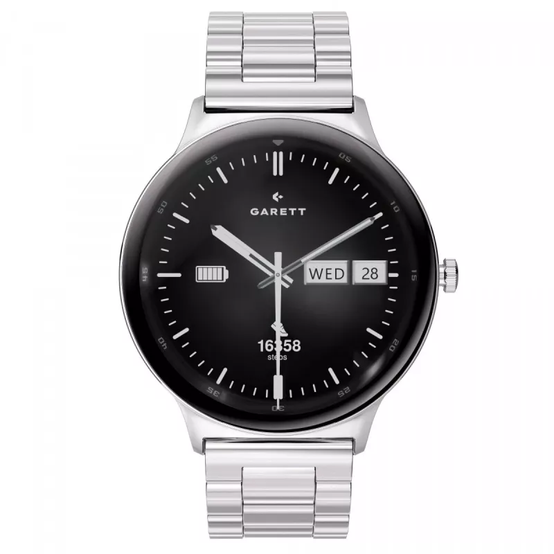 Smartwatch Garett Quantum — roestvrij staal zilver