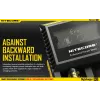 Batterijoplader Nitecore D2 — 2-vaks oplader voor AA/AAA/AAAA/C-accu's, 100–240V ingangsspanning, 4,2V uitgangsspanning, zwart