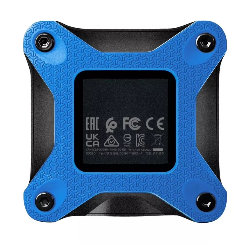 Externe SSD ADATA SD620 512 GB, USB 3.2 Gen 2 Micro-USB B, blauw, siliconen behuizing, schokbestendig