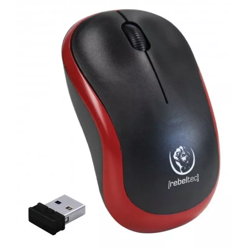 Draadloze optische muis Rebeltec METEOR rood RBLMYS00049 USB