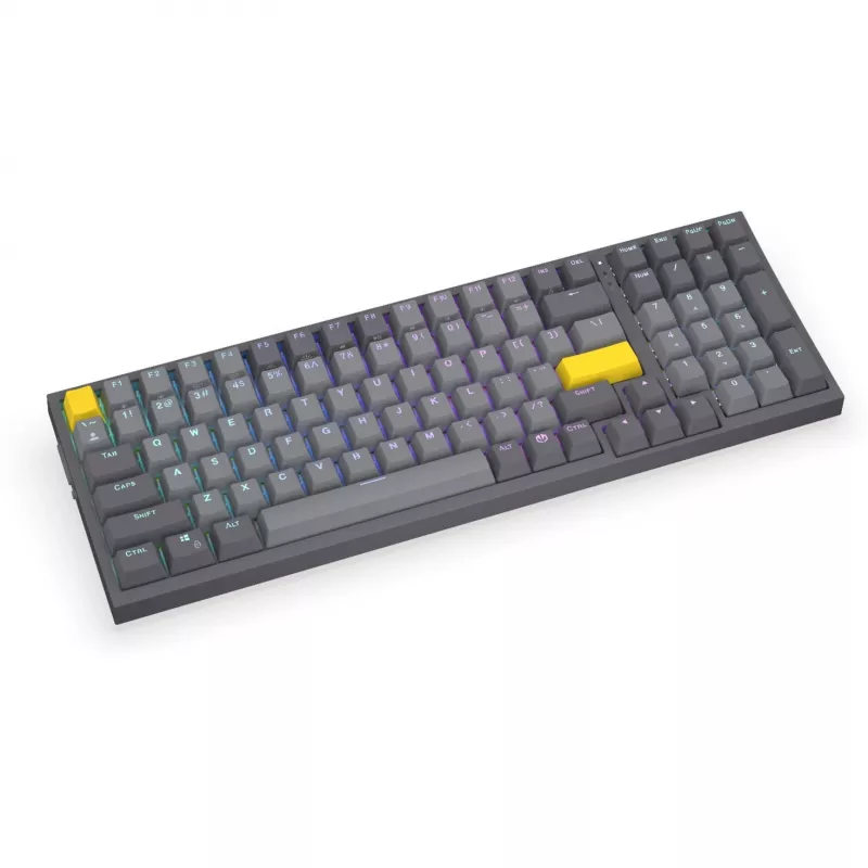Celeris 1800, gaming-toetsenbord grijs, US-layout, ENDORFY Yellow van Gateron