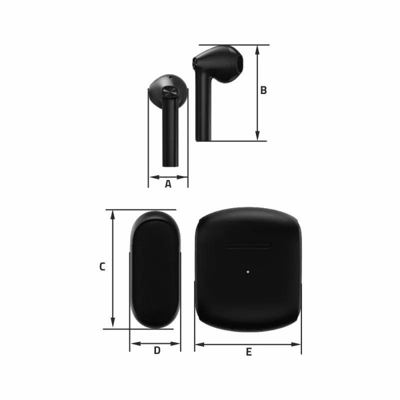 Hoofdtelefoon Manta MTWS010B Rytmo X TWS zwart