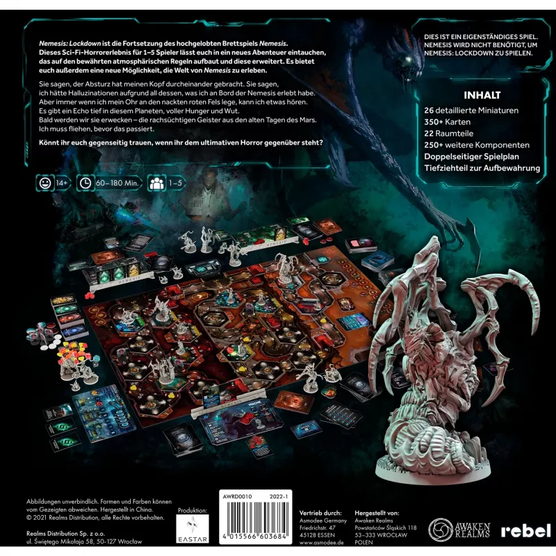 Nemesis: Lockdown, bordspel