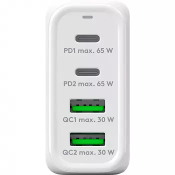 Goobay 64818 oplader voor mobiele apparaten hoofdtelefoon - laptop - smartphone wit AC snelladen binnen (64818)