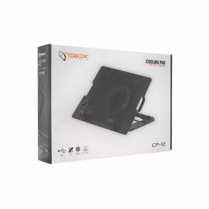 Sbox CP-12 laptop-koelpad voor 17,3 inch
