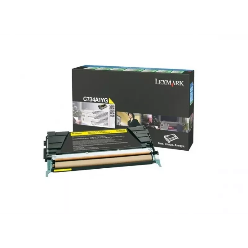 Lexmark - tonerpatroon - 1 x geel - 6000 pagina's - LRP / LCCP (C734A1YG)