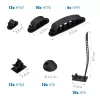 LogiLink kabelorganizer-set 128 stuks