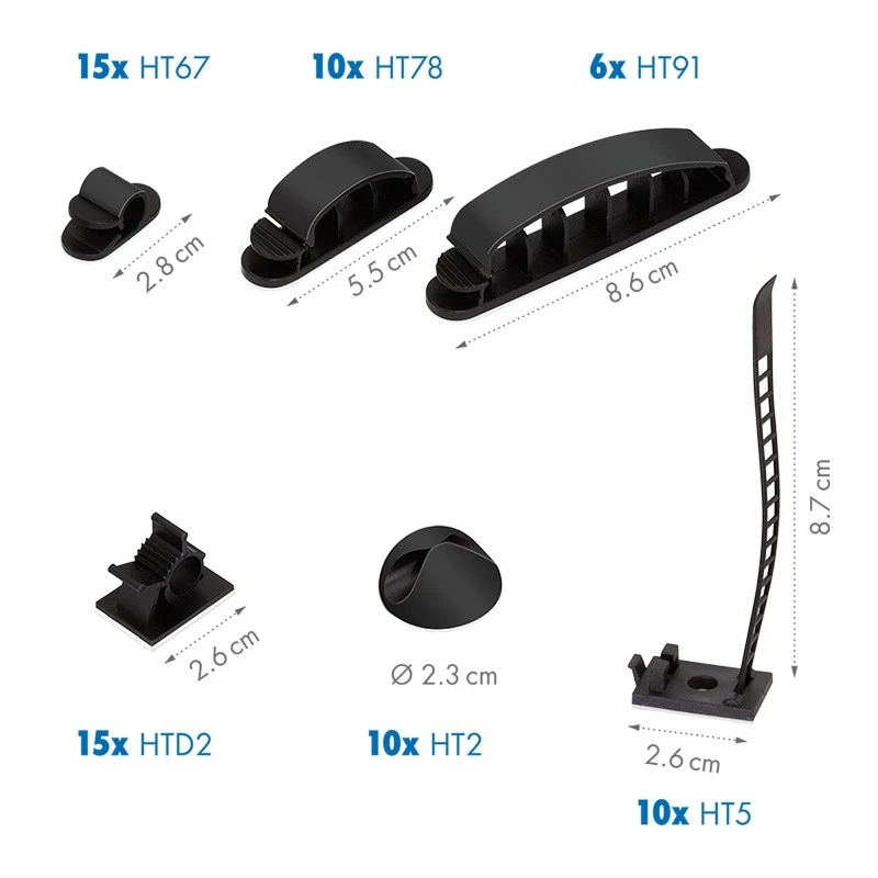 LogiLink kabelorganizer-set 128 stuks