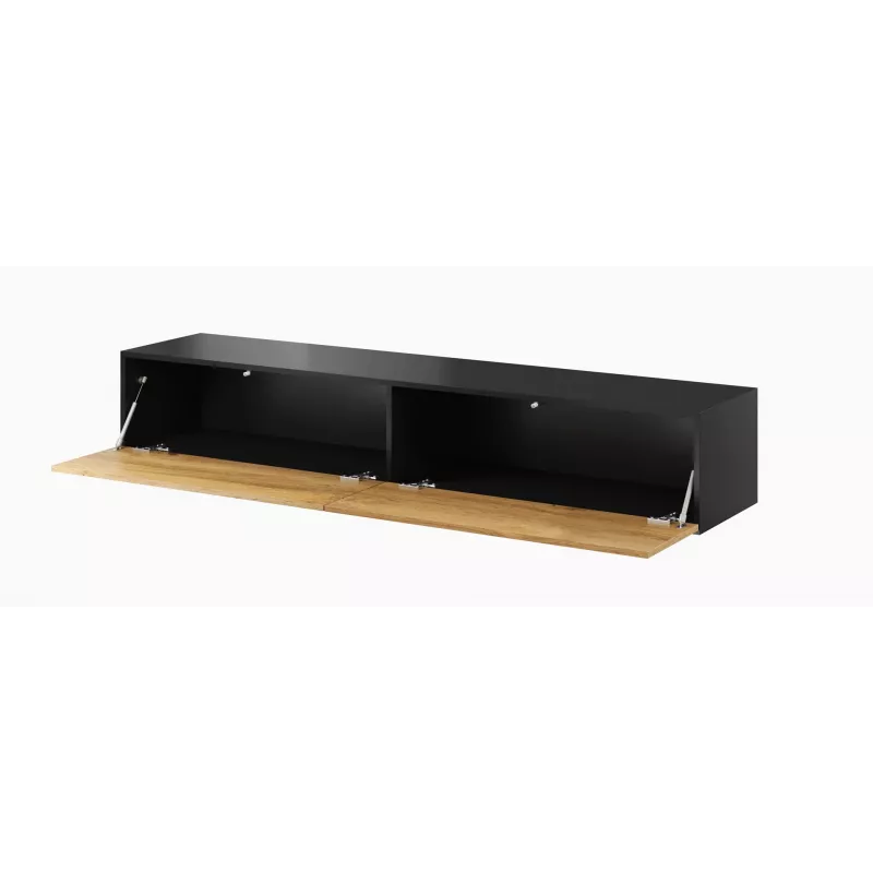 Cama woonkamerkastset VIGO 23 zwart/wotan eiken