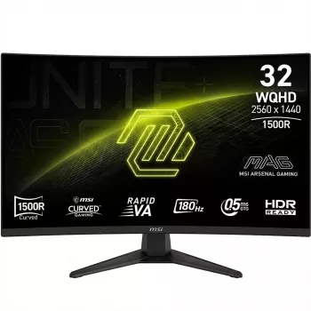 MSI monitor MAG 321CQFDE 32 inch 144Hz curved gaming display