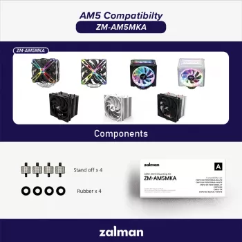 Montagekit ZALMAN ZM-AM5MKA voor AMD-processoren — socketcompatibele accessoire