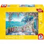 Schmidt Spiele Terrassen aan zee, puzzel van 1000 stukjes, landschappelijke maritieme scène