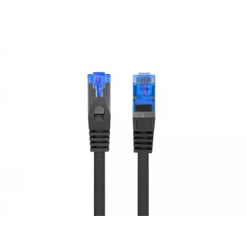 LANBERG netwerkkabel Cat6a S/FTP recht RJ-45 10 m, CCA-geleider, LSZH-mantel, 500 MHz, zwart