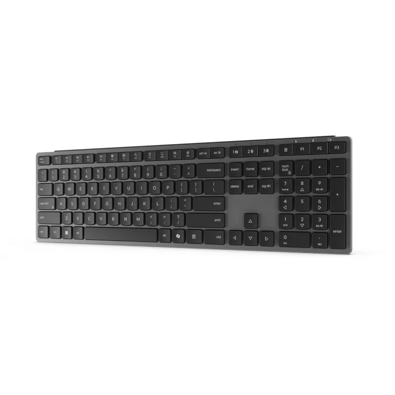 Draadloos multi-device-toetsenbord Lenovo 700, US-Engels layout, Bluetooth, Luna Grey