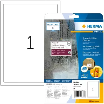 Zelfklevende printeretiketten HERMA Signs A4 190x275 mm