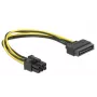 Delock 82924 SATA 15-polig naar 6-polig PCI Express stroomkabel